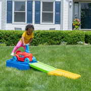 Dash & Stow Step2 Dash and Stow Plastic Roller Coaster Ride-On for Kids Ages 1.5 to 5 Years, 9-Foot Track, Compact Storage, Durable Plastic