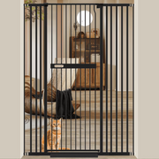 Fairy Baby 70.8 in Extra Tall Cat Gate, Adjustable 29.99-45.62 in Width, Pressure Mounted, Walk-Through Black Metal