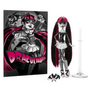 Mattel Monster High Draculaura Fashion Doll with Pet Bat and Two Movie Posters, Black and White Reel Drama Cinema Edition