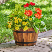 Better Homes & Gardens BH5628079493004 26 in Wood Whiskey Barrel Planter