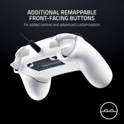 Razer Wolverine V2 Wired Gaming Controller with Remappable Front-Facing Buttons, Mecha-Tactile Action Buttons and D-Pad, Hair Trigger Mode, White, RZ06-03560200-R3U1