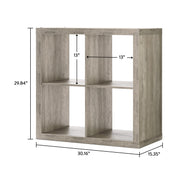 Better Homes & Gardens BHD036118664015 4-Cube Storage Organizer, Rustic Gray