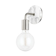 Mitzi Chloe 1 Light Wall Sconce, Polished Nickel Finish, Dimmable Incandescent, 13 in Tall, 5 in Wide, H110101A-PN