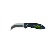 MADI OneFlip Lineman Pocket Knife, Hawkbill Curved Stainless Steel Blade, One-Hand Opening, Lockback, Reversible Belt Clip, PTOLK-1P