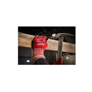 Milwaukee 48-22-8901B 12 Pack Red Nitrile Level 1 Cut Resistant Dipped Work Gloves, Medium