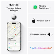 Apple AirTag 2nd Generation Bluetooth Item Tracker with Enhanced Speaker, White, 1 Pack, MFE94LL/A