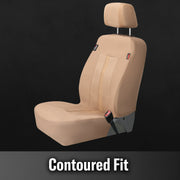 Genuine Dickies 43263WDI 2 Piece Sorrento Universal Car Seat Covers, Tan