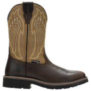 Wolverine W231122 Rancher Eagle Waterproof Steel Toe Wellington Work Boots for Men - Gravel/Tan - 10M