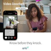 Arlo AVD4001 Video Doorbell 2K (2nd Generation), White