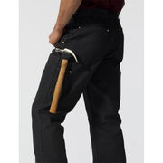 Carhartt Men's Iconic B01 Firm Duck Double-Front Work Utility Pants, Black, Loose Fit, Straight Leg, 36W x 32L, 106679