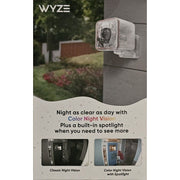 Wyze Cam v4 Security Camera, Clear See-Through Design, 2.5K QHD Resolution, Enhanced Color Night Vision, Motion-Activated Spotlight, Wi-Fi 6, Indoor/Outdoor, SVB-WYZEC4CL