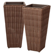 Patio Sense Alto 2-Piece Wicker Planter Set
