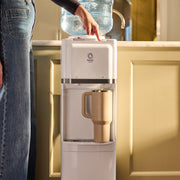 Primo Water Top Loading Classic 2 Temp Water Dispenser, White with Stainless Steel Accents, 5 Gal Capacity, Child Safety Lock
