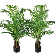 Scidweet Artificial Palm Tree, 2 Pack, 4 ft Tall, Realistic Greenery for Indoor and Outdoor Decor
