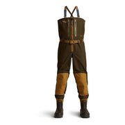 Sitka Men's Delta Zip Waders, Waterproof GORE-TEX, Insulated Lacrosse Aerofoam Boots, Earth, Extra Large Short, 11-Inch Boot, 600238-EA-XLS-11