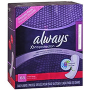 Always Xtra Protection 68Ct Extra Long Dailies Pantiliners