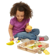Melissa & Doug Wooden Play Food Cutting Fruit Set