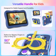 Tedupee Kids Tablet, 7 Inch Android 13, Quad-Core 1.3 GHz Intel Processor, 4GB RAM, 32GB Storage, 1024 x 600 IPS Display, Wi-Fi Bluetooth, Blue, 7731E