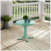 Crosley Griffith Outdoor Metal Side Table - Aqua Gloss