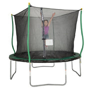 Sportspower Bounce Pro 10' Trampoline, Flash Light Zone, Classic Safety Enclosure, Green/Black