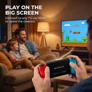 Old Arcade Handheld Game Console, 5.1-Inch HD Screen, Preloaded with 10,000 Classic Games, Red and Blue