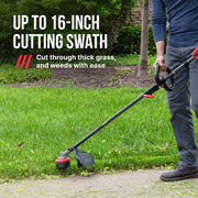 SKIL PLT1500C-13 PWR CORE 40V Brushless 16-Inch Multi-Head String Trimmer Kit with 4.0Ah Battery and 60W Charger