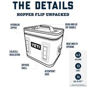 YETI Hopper Flip 12 Portable Soft Cooler, Leakproof HydroLok Zipper, ColdCell Insulation, DryHide Shell, Wetlands Camo, 12 Can Capacity, 18060131847