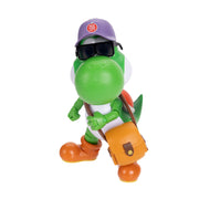 Jakks Pacific Super Mario Galaxy Movie Yoshi 5 Inch Action Figure with Hat Sunglasses Satchel Accessories 432514