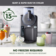 GreenPan Frost Ice Cream Maker, Frozen Drink Machine, 6 Modes, 7 Texture Settings, 2QT Capacity, No Freezer Needed, Gray