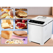 KBS MBF-070 2LB 20-in-1 Bread Maker Machine with Automatic LCD display, White