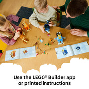LEGO Bluey Brick-Built Bluey Family Building Toy Figures, Customizable Heeler Family with Accessories, Multicolor, 466 Pieces, 6590588