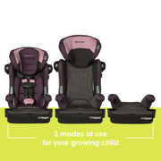Baby Trend Hybrid SI 3-in-1 Combination Booster Car Seat with Side Impact Protection, Adjustable Headrest, Dash Orchid, FB49F66B