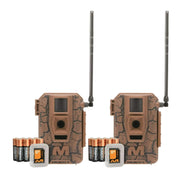 Muddy Mitigator 2.0 Cellular Trail Cameras, Dual Network, 24MP, 720P HD Video, Brown, 2 Pack