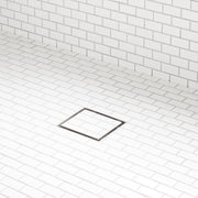 Signature Hardware 6 Inch Tile-In Square Shower Drain, 304 Stainless Steel, Removable Hair Strainer Basket, 2 Inch Drain Hole, 955251-S-6