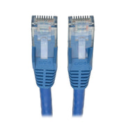 Tripp Lite Cat6 Gigabit Snagless Molded Ethernet Cable, Blue, 15 ft, N201-015-BL