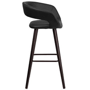 Flash Furniture 29.5 in. Black Cushioned Bar Stool-CH152560BKVY
