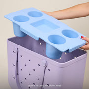 Bogg Bag TOB01-WHT01-OS Top O' The Bogg To Ya Food & Drink Tray - For Shore White
