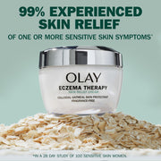 Olay Sensitive Eczema Therapy Face Moisturizer with Colloidal Oatmeal, Vitamin B3, Peptides, Shea Butter, Fragrance-Free