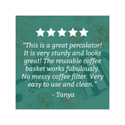Farberware 50124 8-Cup Percolator, Stainless Steel
