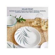 Corelle Solar Print 12 Piece 12-Pc. Glass Dinnerware Set - WHITE ONE SIZE
