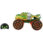 Mattel Hot Wheels Monster Trucks RC Rageasaur Remote-Control Toy Truck, 1:15 Scale, Multicolor, JBH03
