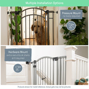 Kids2 Summer Infant Extra Tall Wide Safety Pet and Baby Gate, Gray, Fits 29.5-53 in Wide Openings, 38 in Tall, Walk-Thru Door with Auto-Close and Dual Mounting Options
