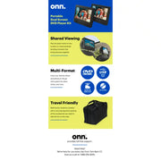 ONN Dual Screen DVD Player with Digital Panel 10