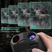 FETERVIC Z525 Pro Digital Infrared Binoculars with Camera, Bright Black