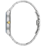 Bulova Men's Two-Tone Stainless Steel Multi-Function Diamond Accent Blue Dial Bracelet Watch, 40mm, 98D180