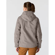 Carhartt Women's Loose-Fit Washed Duck Sherpa-Lined Jacket, Taupe Gray, Large, 104292-032