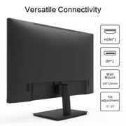 Viewedge 27 Inch QHD 2560x1440 IPS Monitor, 75Hz Refresh Rate, 3ms Response Time, Eye Protection Technology, Dual HDMI, DisplayPort, Wall Mountable, Black