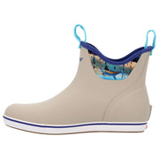 XTRATUF Guy Harvey Ankle Deck Boots for Men - Taupe/Marlin - 12M