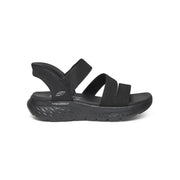 Skechers Women's Hands Free Step-Ins Sonic Lite Slip-On Sandal, Black, Medium Width, Platform Heel