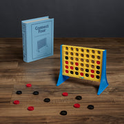 Winning Solutions Connect 4 Vintage Bookshelf Edition Board Game, Fabric-Wrapped Book Case, 42 Wooden Checkers, 10.6 x 8.4 x 2.6 in, 2 lb, 43417